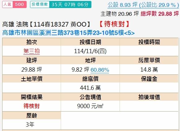 高雄公寓法拍-1