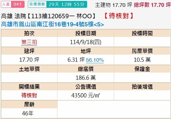 高雄公寓法拍-1