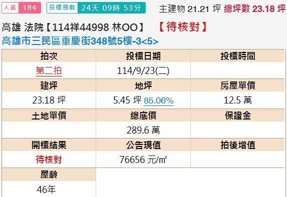高雄法拍公寓-1