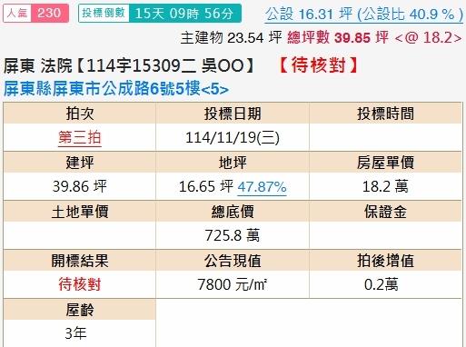 屏東屏東市法拍華廈-1