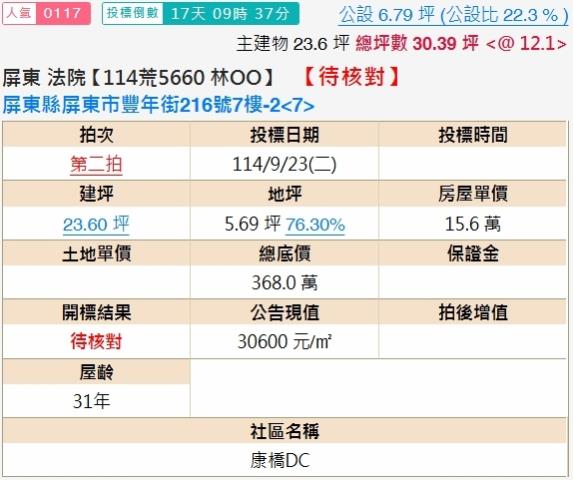 屏東屏東市大樓法拍-1
