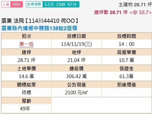 屏東內埔拍賣透天-1