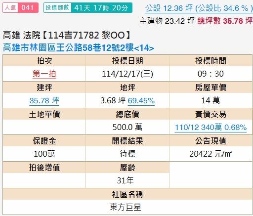 高雄林園大樓法拍-1